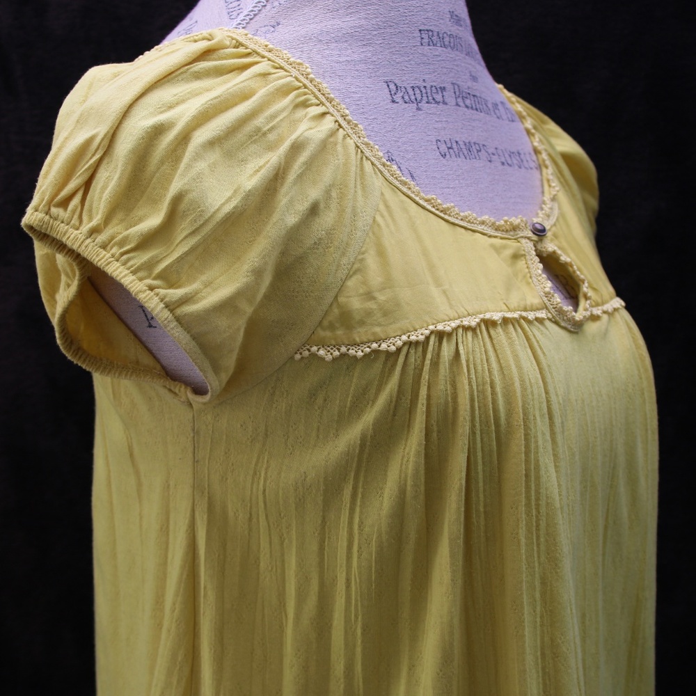 Anthropologie Yellow Blouse By Ric Rac Size XS - Picture 6 of 8